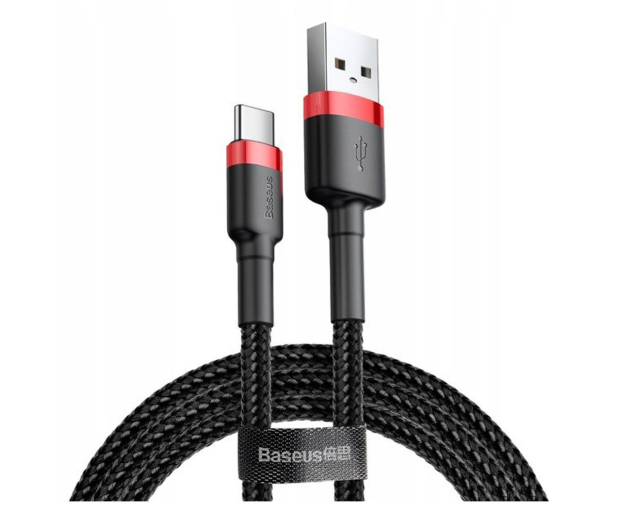 BASEUS USB - USB-C Cafule 3A 1m czerwono - czarny CATKLF-B91 - 1266440 - zdjęcie